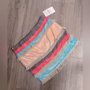 Zara Trafaluc beaded multicolored skirt